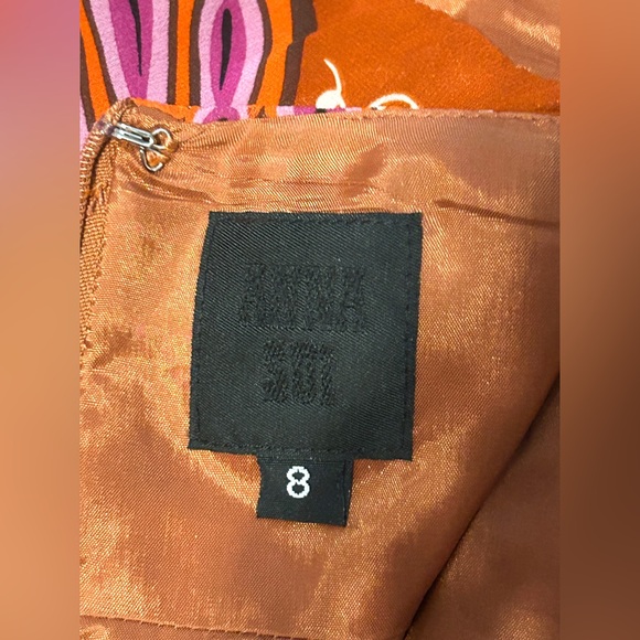 Anthropologie Anna Sui Sz 8 Orange Butterfly Dress Boho Flowy Fairycore Y2K - Picture 8 of 8